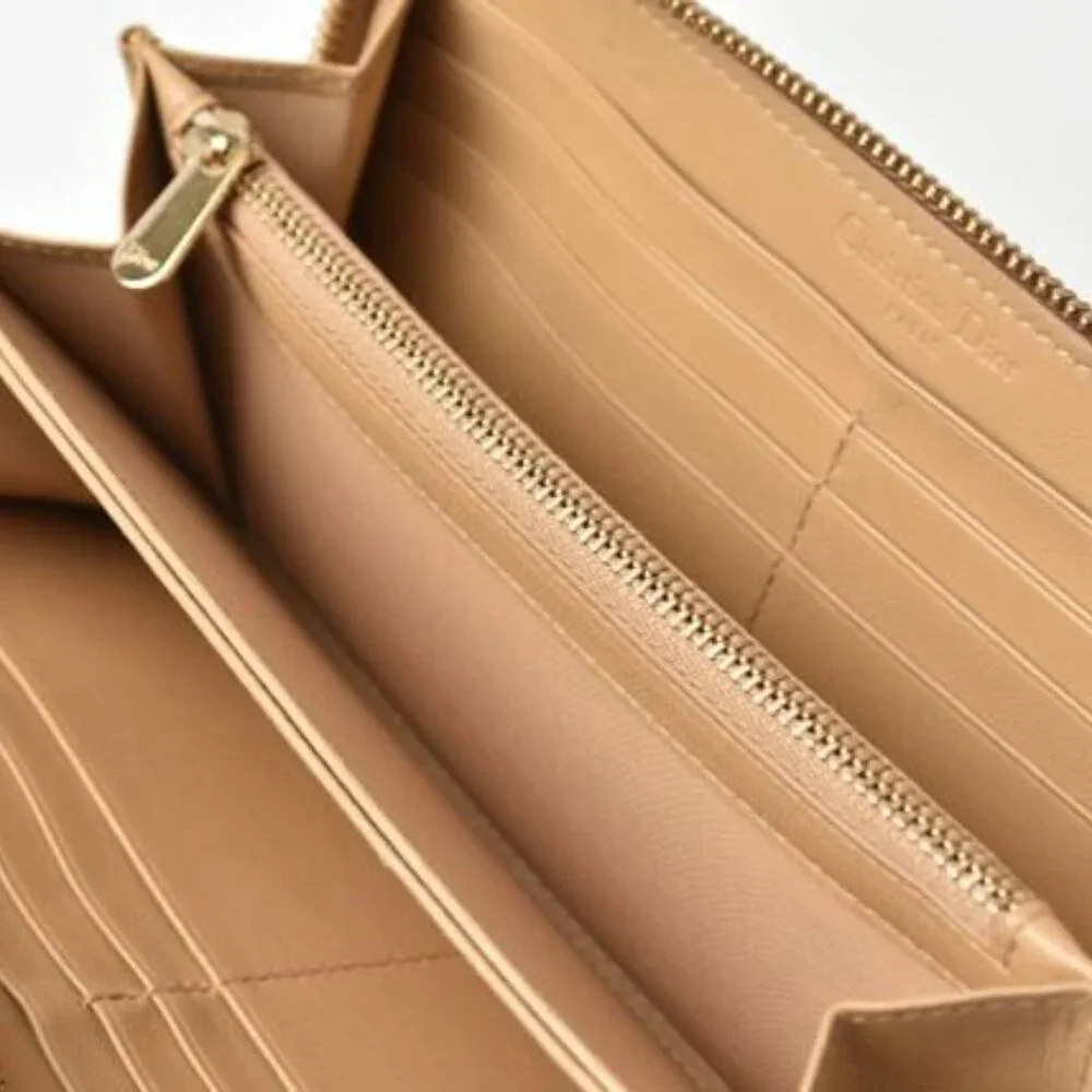 Christian Dior Wallet Long Wallet Iss Imo Beige